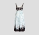 Elie Saab - VESTIDO BLANCO Y NEGRO CON FLORES