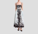 Elie Saab - VESTIDO BLANCO Y NEGRO CON FLORES