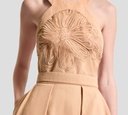Elie Saab - VESTIDO MARRON CON FLORES
