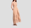 Elie Saab - VESTIDO MARRON CON FLORES