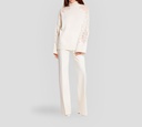 Elie Saab - PANTALON OFF WHITE CON BOTONES DORADOS