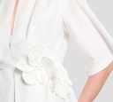 Elie Saab - BLUSA OFF WHITE CON DOS FLORES