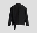 Elie Saab - BLUSA DE SEDA NEGRA CON ENCAJE EN EL PECHO