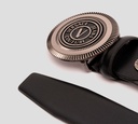 Versace Jeans Couture - CORREA NEGRA CON HEBILLA CUADRADA PLATEADA 899