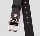 Versace Jeans Couture - CORREA NEGRA CON HEBILLA CUADRADA PLATEADA N77