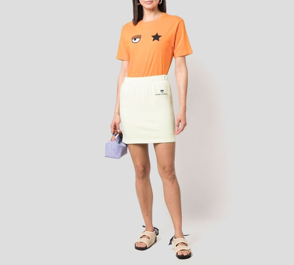 Chiara Ferragni - FRANELA MANGA CORTA NARANJA CON ESTRELLA Y OJO