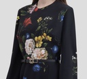 Elie, Saab - VESTIDO MIDI, CREPE ESTAMPADO DE FLORES