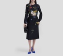 Elie, Saab - VESTIDO MIDI, CREPE ESTAMPADO DE FLORES