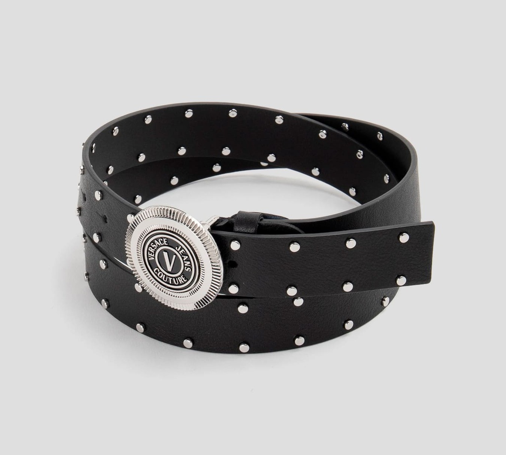 Versace Jeans Couture - CORREA NEGRA CON DETALLES DORADOS