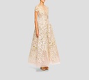 Elie Saab - VESTIDO MIDI DE TUL, BORDADO. BLANCO