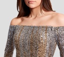 Elie Saab - VESTIDO LARGO DE LENTEJUELAS CON CINTURON