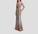 Elie Saab - VESTIDO LARGO DE LENTEJUELAS CON CINTURON