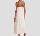 Elie Saab - VESTIDO OFF WHITE CON DETALLES BORDADOS Y CINTURON