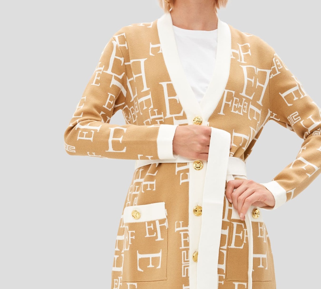 Elisabetta Franchi - SUÉTER CON PATRON DE LOGO
