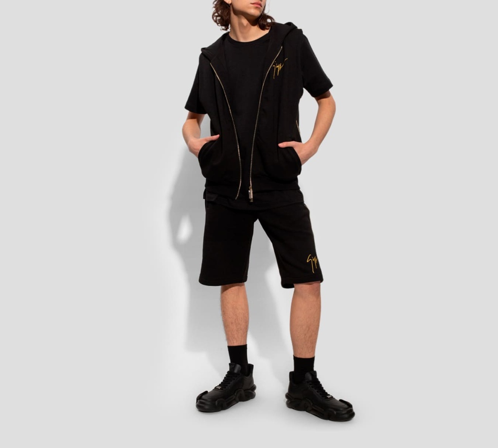 Giuseppe Zanotti - CHALECO LAB ZIPPER NEGRO