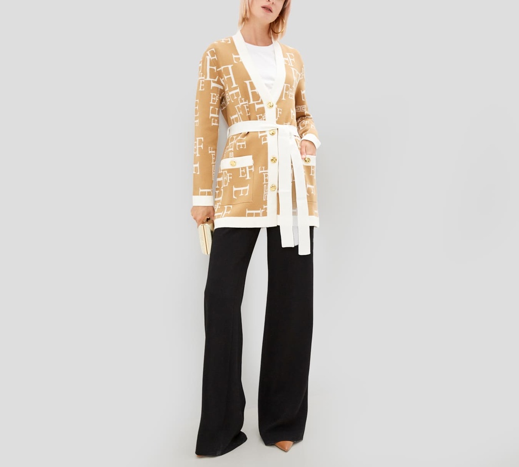 Elisabetta Franchi - SUÉTER CON PATRON DE LOGO