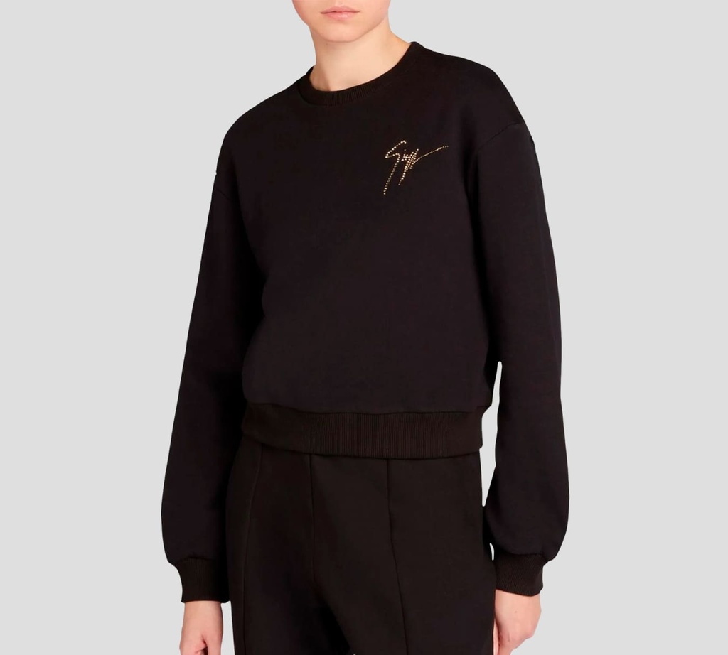 Giuseppe Zanotti - SWEATER DE FELPA NEGRO 02