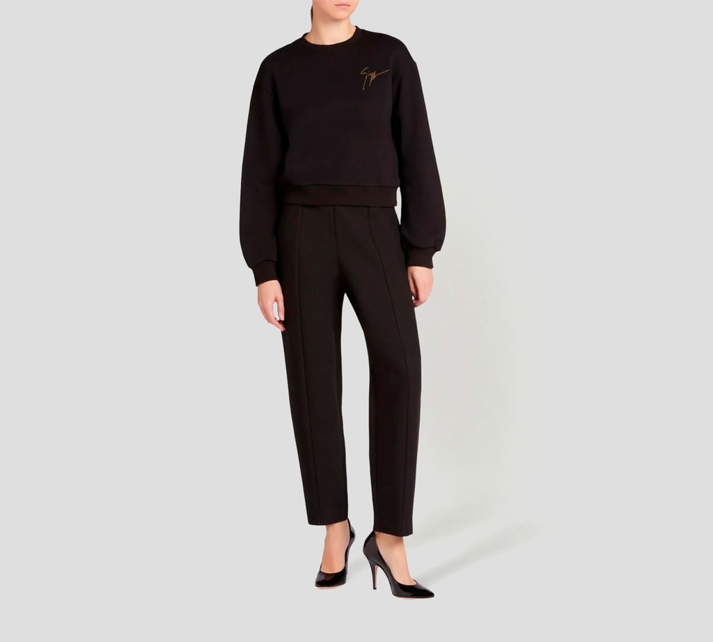Giuseppe Zanotti - SWEATER DE FELPA NEGRO 02