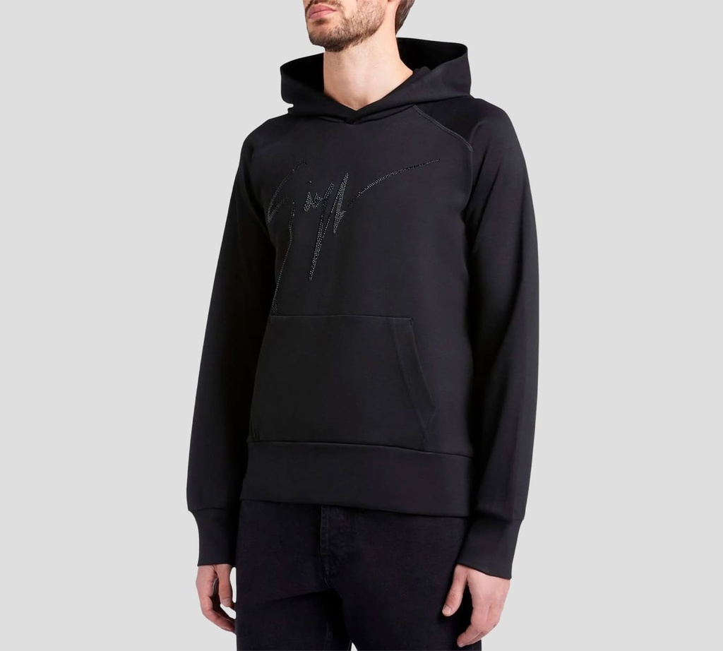 Giuseppe Zanotti - HOODIE DE FELPA Y NEOPRENO