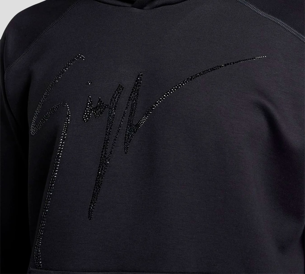 Giuseppe Zanotti - HOODIE DE FELPA Y NEOPRENO