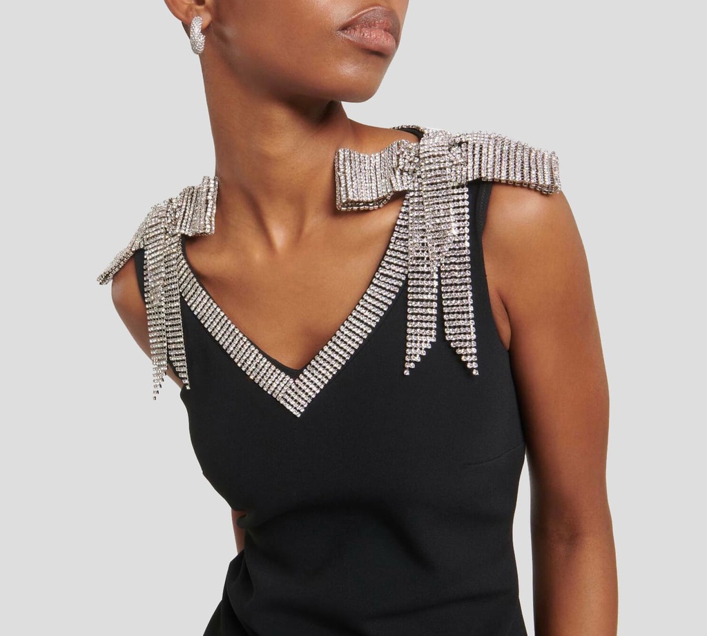 Elie Saab - VESTIDO LARGO, CREPE, NEGRO