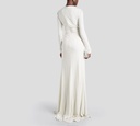 Elie Saab - VESTIDO JERSEY LARGO, BLANCO