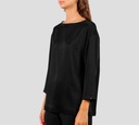 Herno - BLUSA DE SATIN NEGRA