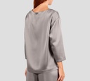 Herno - BLUSA DE SATÉN MANGA 3/4 CORTE RECTO