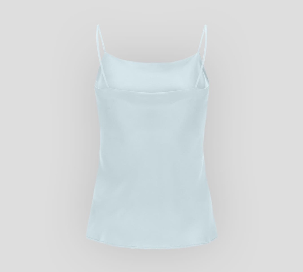 Herno - BLUSA DE TIRAS AZUL BRILLANTE