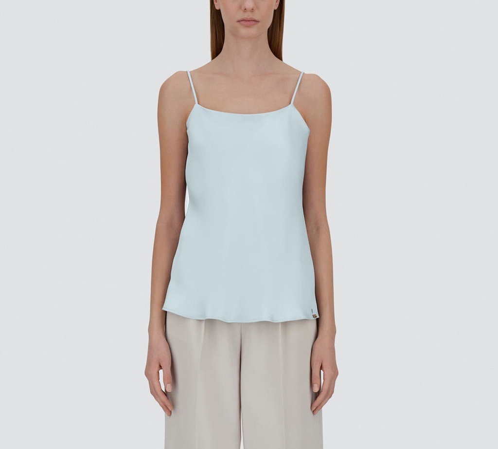 Herno - BLUSA DE TIRAS AZUL BRILLANTE