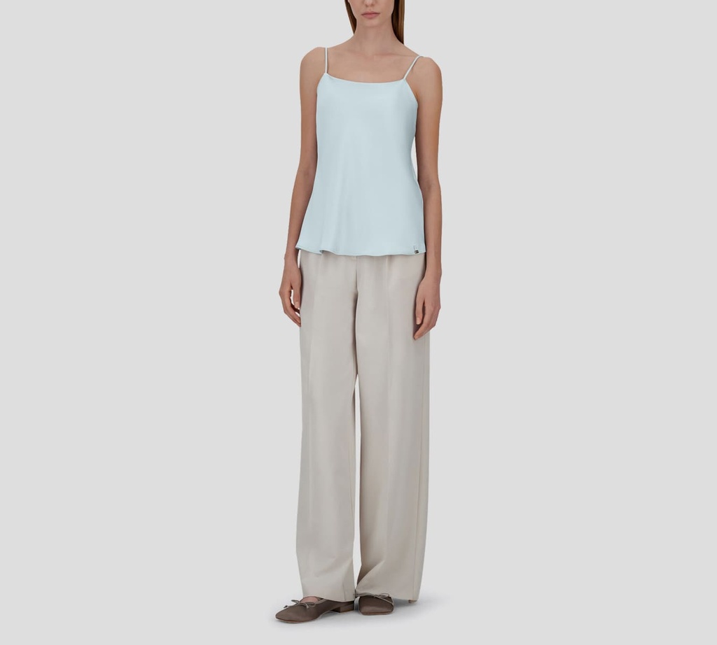 Herno - BLUSA DE TIRAS AZUL BRILLANTE