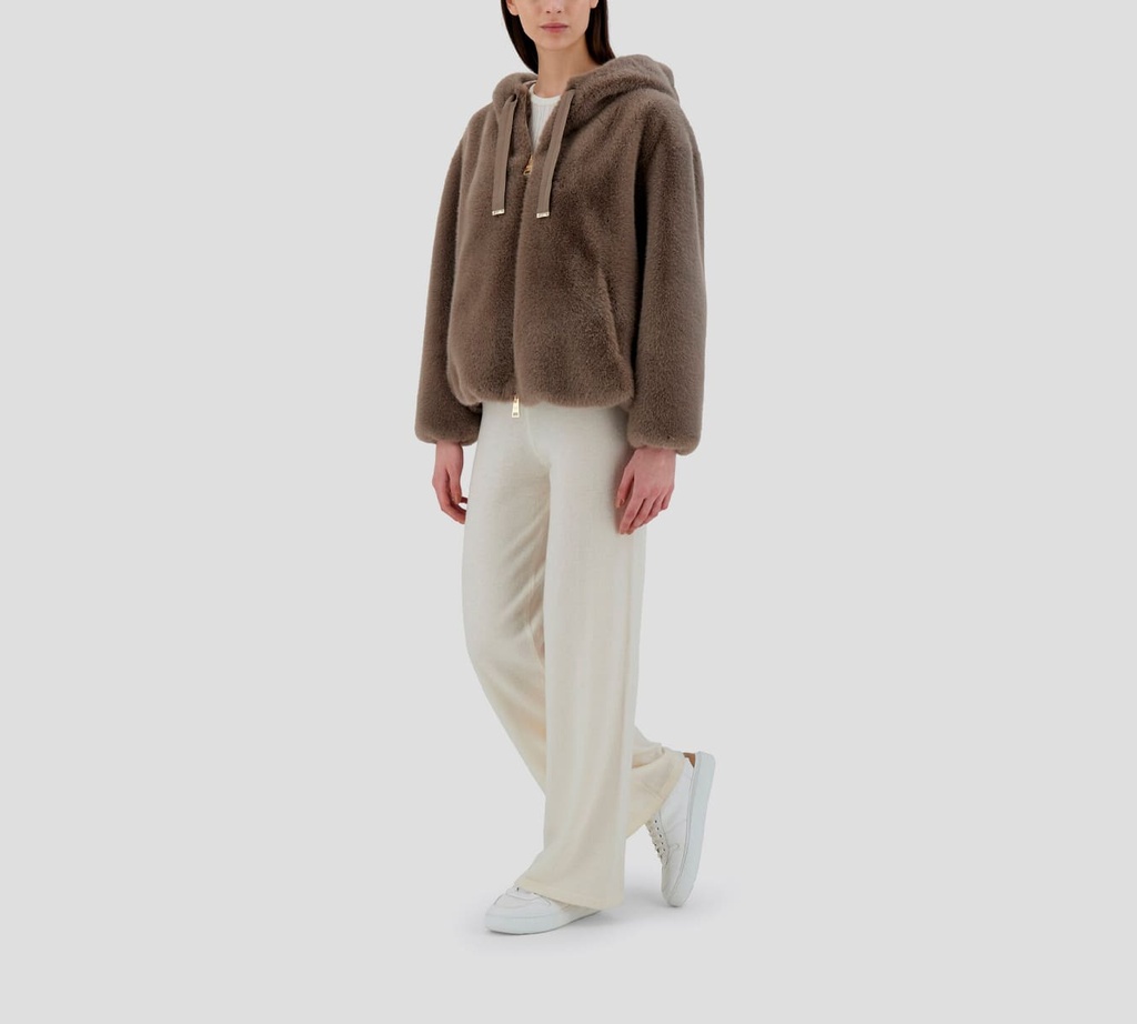 Herno - CHAQUETA BOMBER BEIGE PELUDA