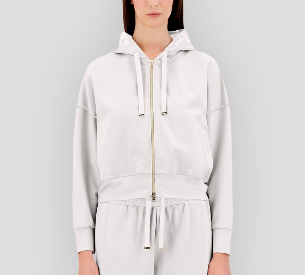 Herno - CARDIGAN TIPO SUDADERA DE PUNTO BLANCO