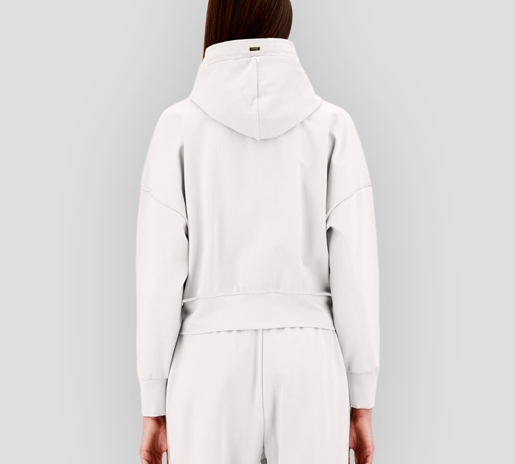 Herno - CARDIGAN TIPO SUDADERA DE PUNTO BLANCO