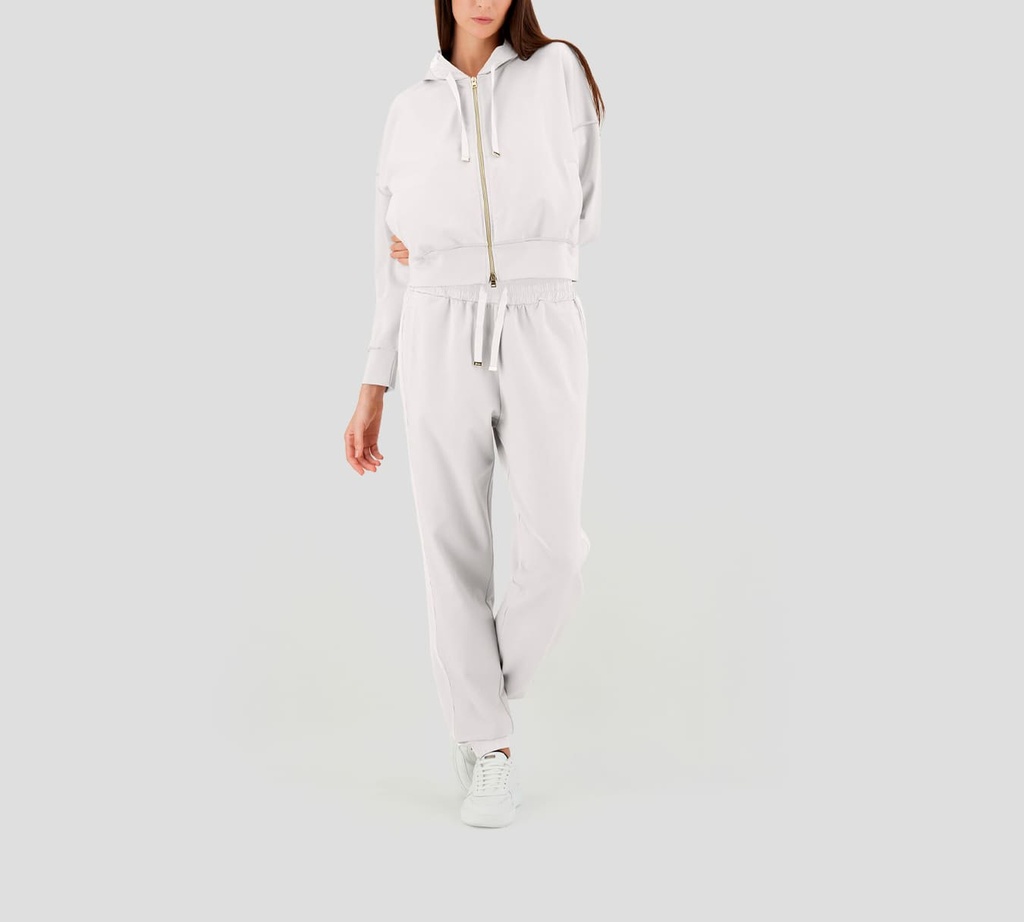 Herno - CARDIGAN TIPO SUDADERA DE PUNTO BLANCO