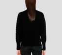 Herno - SWEATER NEGRO TEJIDO CON CUELLO ALTO