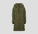 Herno - CHAQUETA BOMBER LARGA VERDE MILITAR