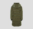 Herno - CHAQUETA BOMBER LARGA VERDE MILITAR