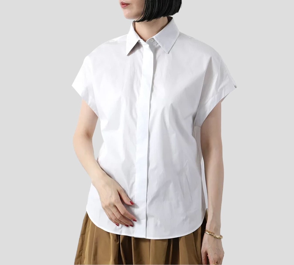 Herno - CAMISA BLANCA CON DETALLES EN CUELLO INTERIOR
