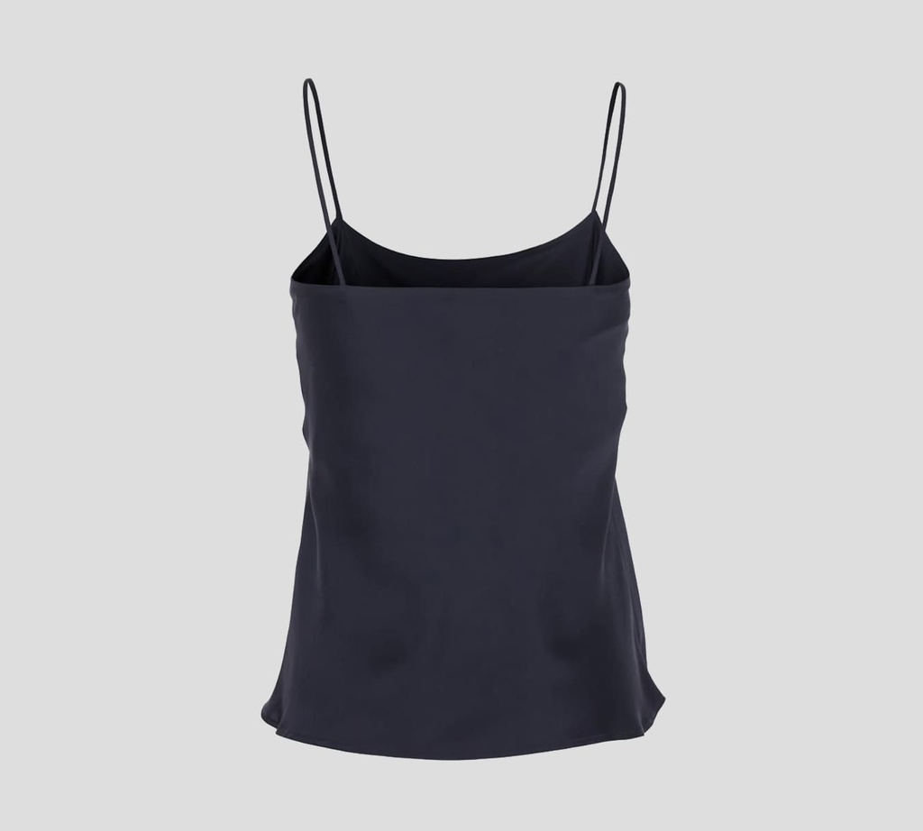 Herno - BLUSA DE TIRAS AZUL OSCURO BRILLANTE