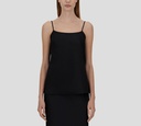 Herno - BLUSA DE TIRAS NEGRA BRILLANTE