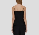 Herno - BLUSA DE TIRAS NEGRA BRILLANTE