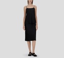 Herno - BLUSA DE TIRAS NEGRA BRILLANTE