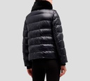 Herno - BOMBER BIMATERIAL ULTRALIGERO CON PELO SINTÉTICO NEGRO