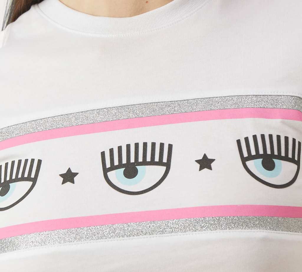 Chiara Ferragni - FRANELA BLANCA CON OJOS Y ESTRELLAS