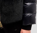 Herno - BOMBER BIMATERIAL ULTRALIGERO CON PELO SINTÉTICO NEGRO