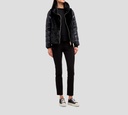 Herno - BOMBER BIMATERIAL ULTRALIGERO CON PELO SINTÉTICO NEGRO