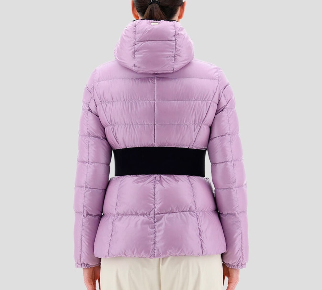 Herno - BOMBER SLIM CON CINTURA ALTA DE NYLON ULTRALIGHT LILA