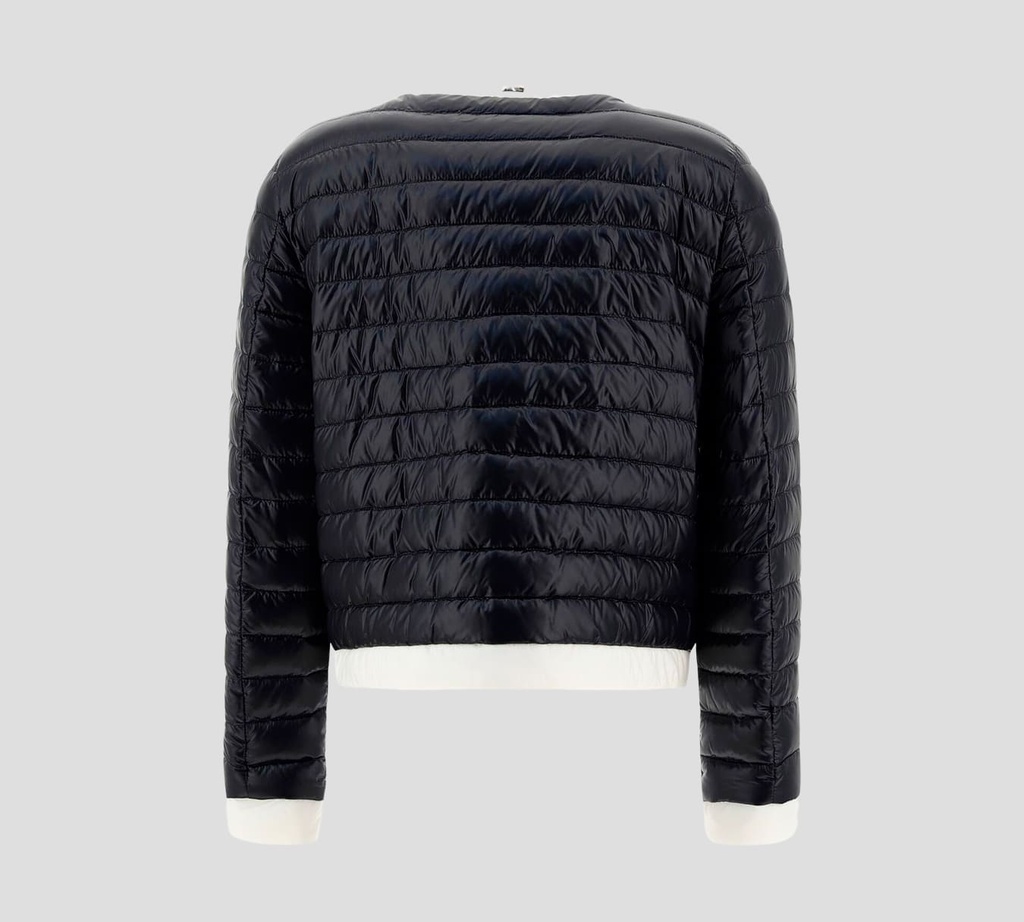 Herno - CHAQUETA TEJIDA NEGRO BLANCO