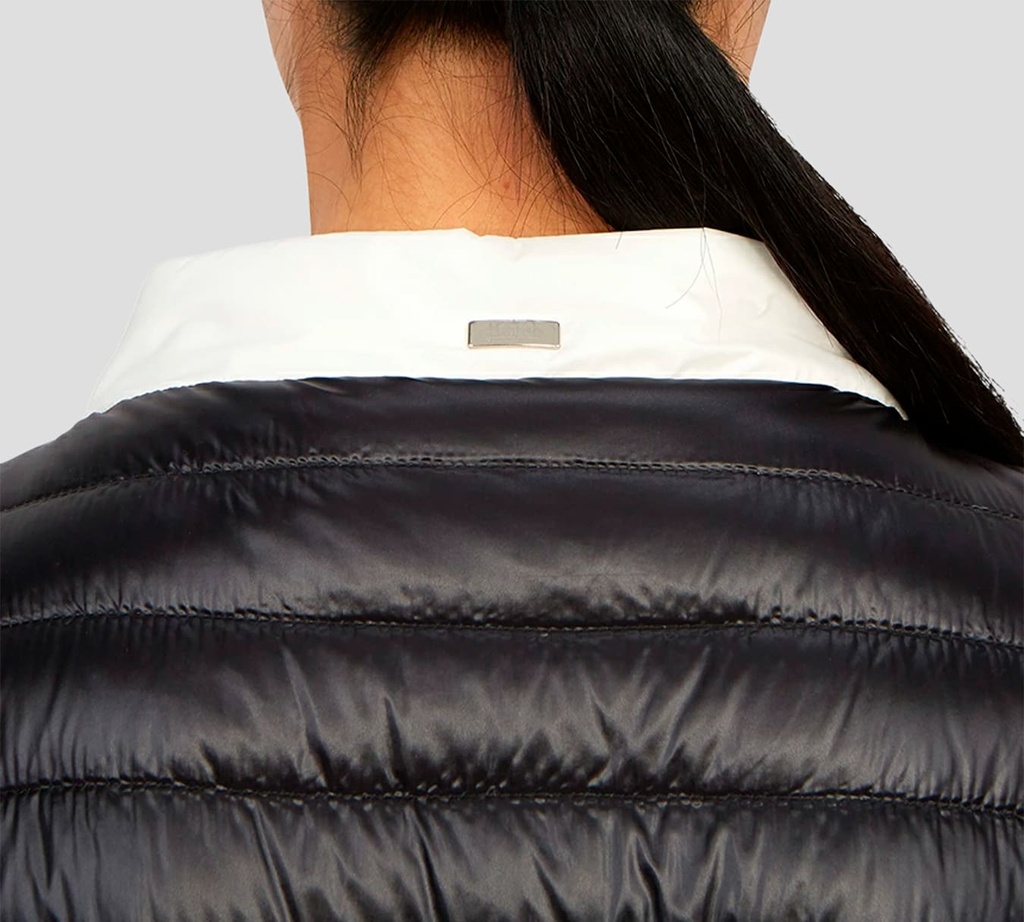 Herno - CHAQUETA TEJIDA NEGRO BLANCO